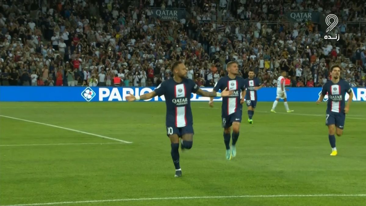 گل دوم پاری سن ژرمن به مون پلیه (نیمار)