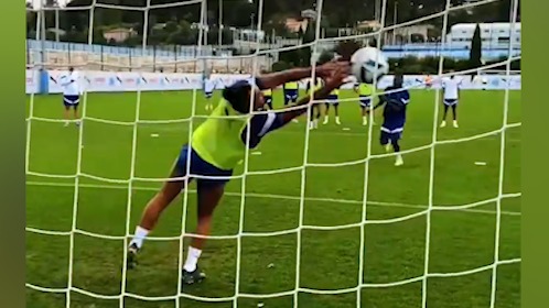 چالش جالب دروازبانی بازیکنان تیم مارسی