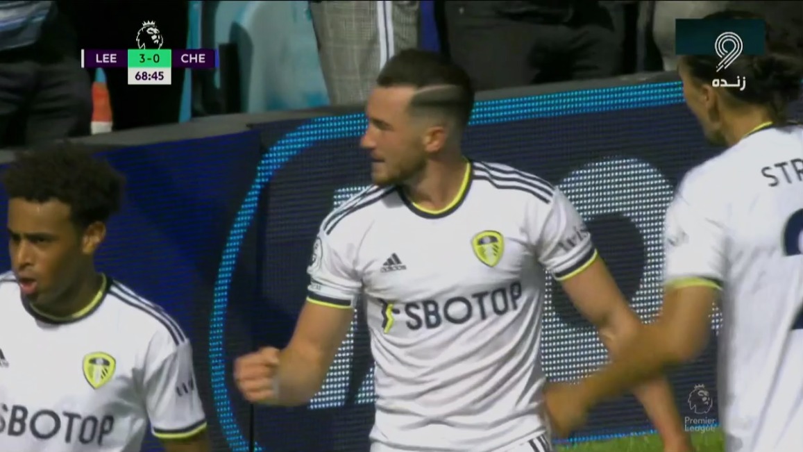 گل سوم لیدزیونایتد به چلسی (هریسون)