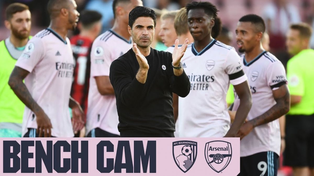 ری‌ اکشن‌های آرتتا سرمربی آرسنال در بازی مقابل بورنموث