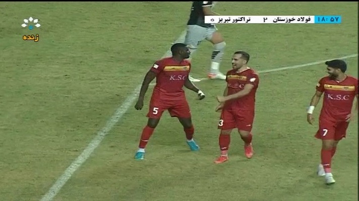 گل دوم فولاد خوزستان به تراکتور (کولیبالی - پنالتی)