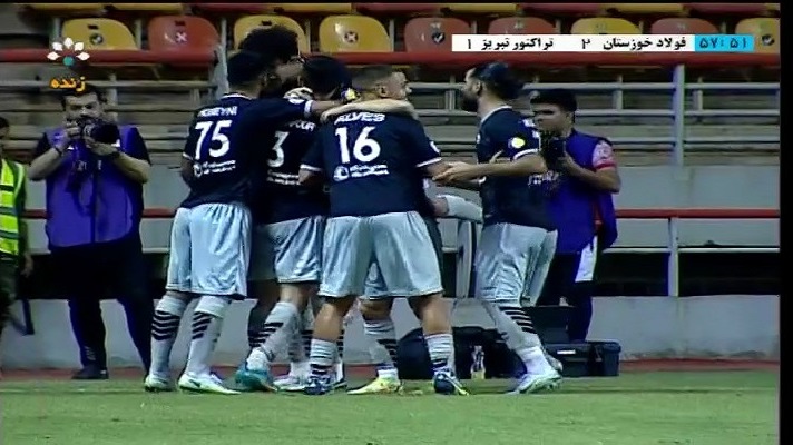 گل دوم تراکتور به فولاد خوزستان (آقاجان پور)