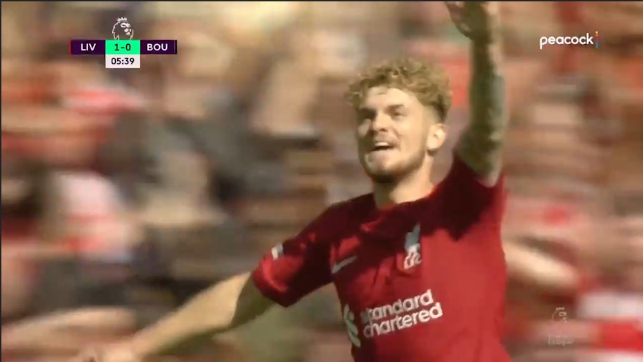 گل دوم لیورپول به بورنموث (الیوت)