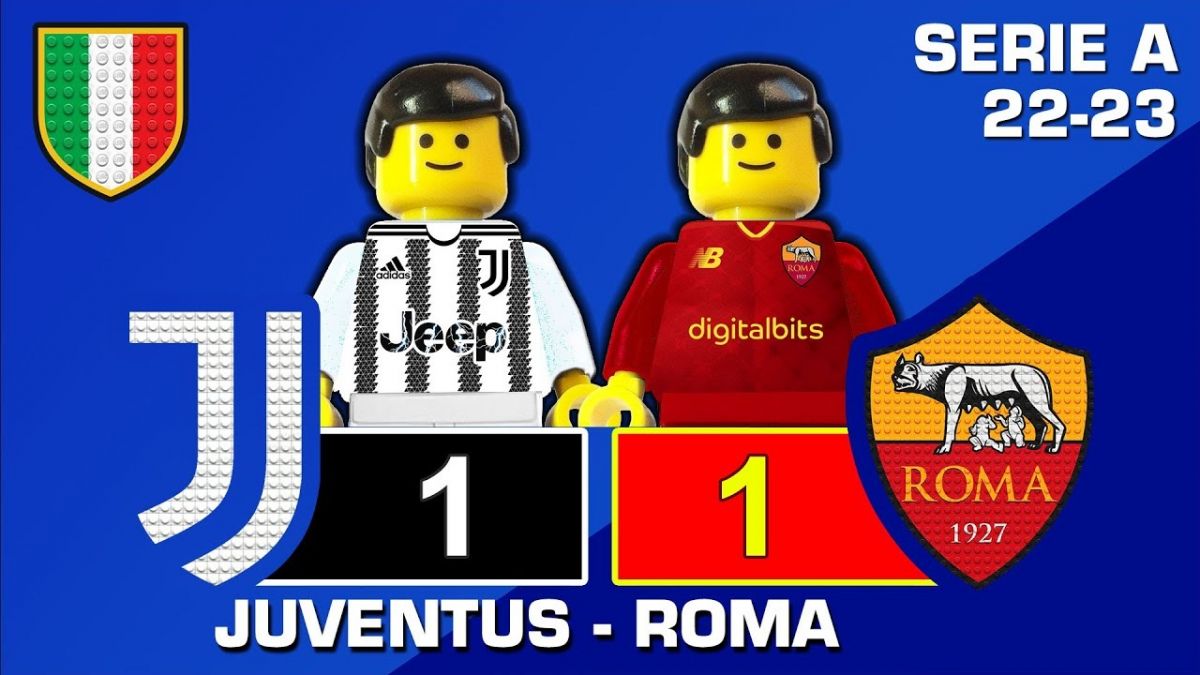شبیه سازی بازی یوونتوس 1-1 رم با عروسک لگو