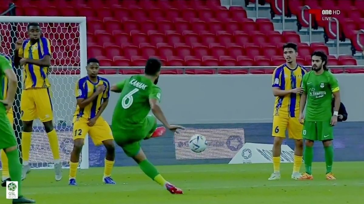 گل سوم الاهلی قطر به الغرافه (سوپرکاشته کنعانی زادگان)