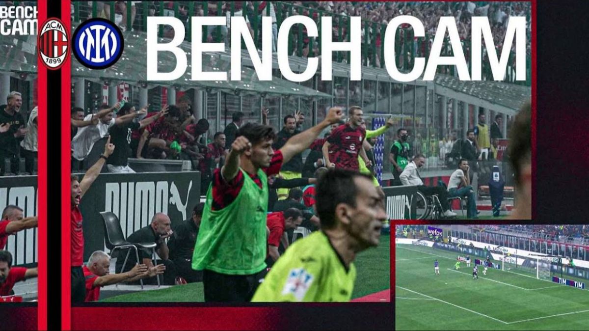 واکنش های جالب نیمکت نشینان تیم میلان در دیدار با اینتر