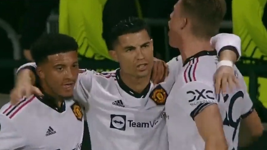 گل دوم منچستریونایتد به شریف تیراسپول (رونالدو)