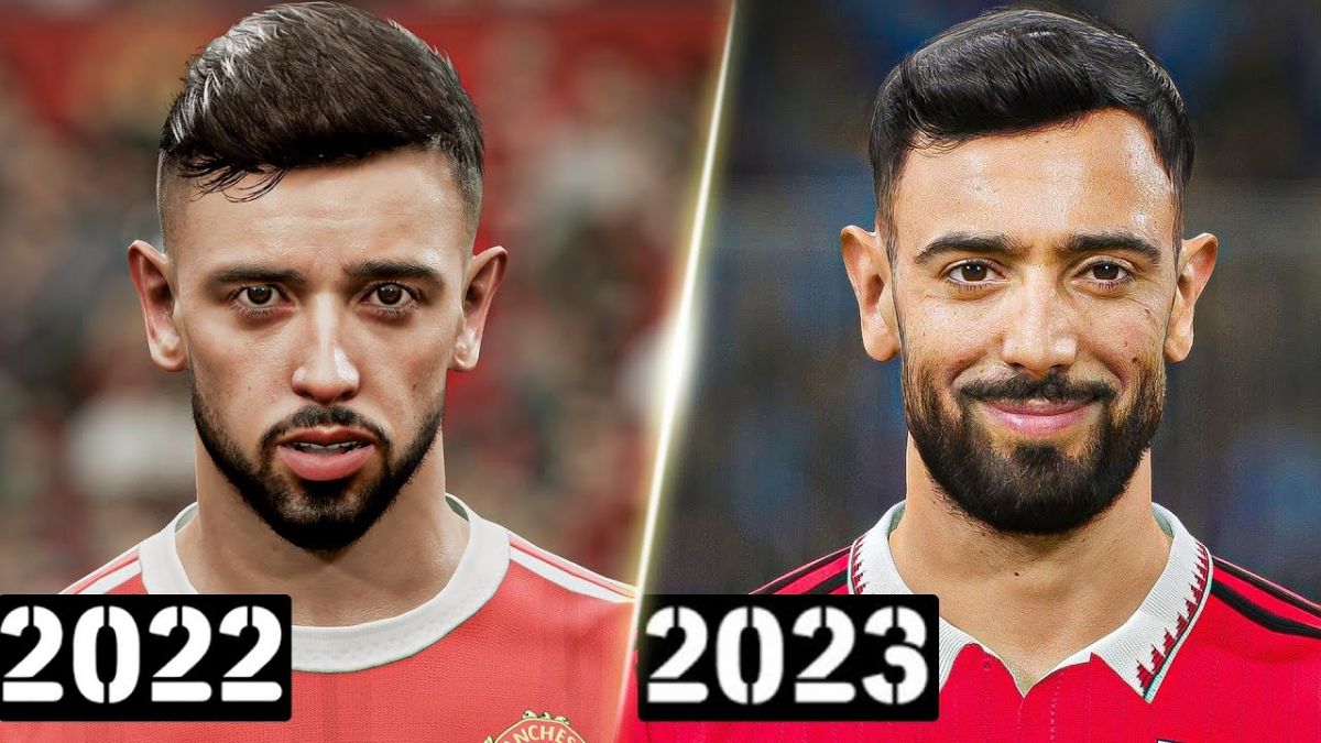 چهره بازیکنان منچستریونایتد در 2022 و 2023 eFootball