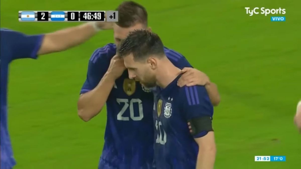 گل دوم آرژانتین به هندوراس (لیونل مسی - پنالتی)