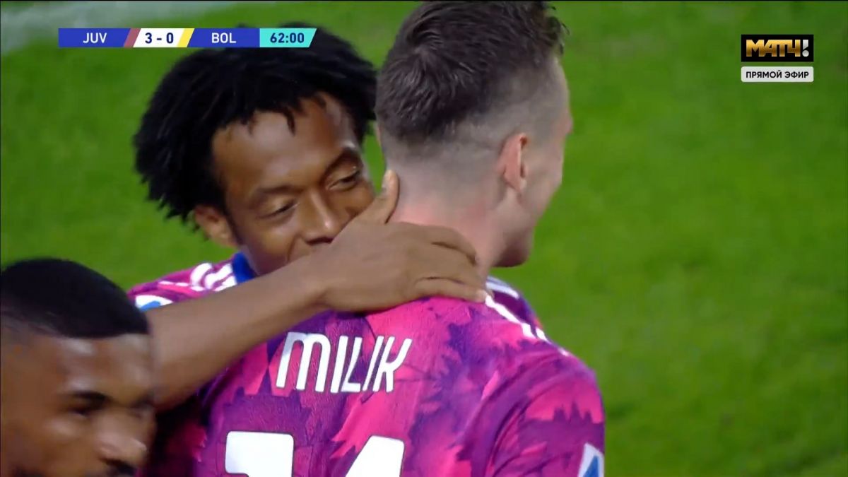 گل سوم یوونتوس به بولونیا (میلیک)