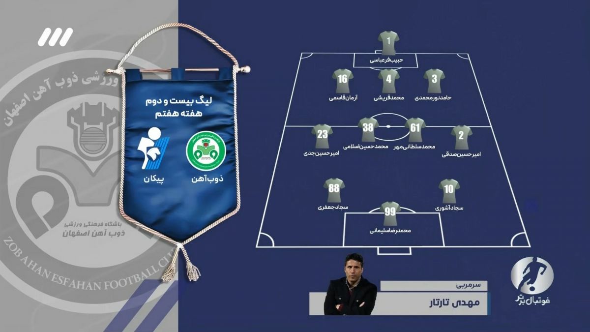 فوتبال برتر/ حواشی بازی ذوب آهن 1-0 پیکان