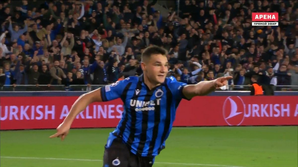 گل دوم کلوب بروژ به اتلتیکو مادرید (فران جوتگلا)