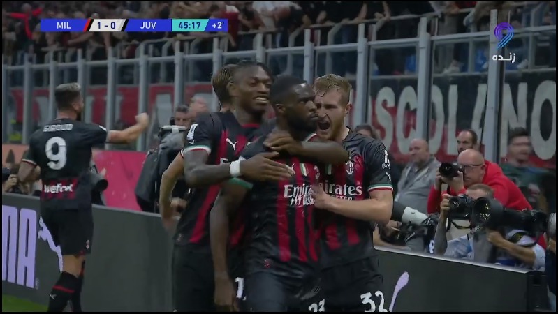 گل اول میلان به یوونتوس (فیکایو توموری)