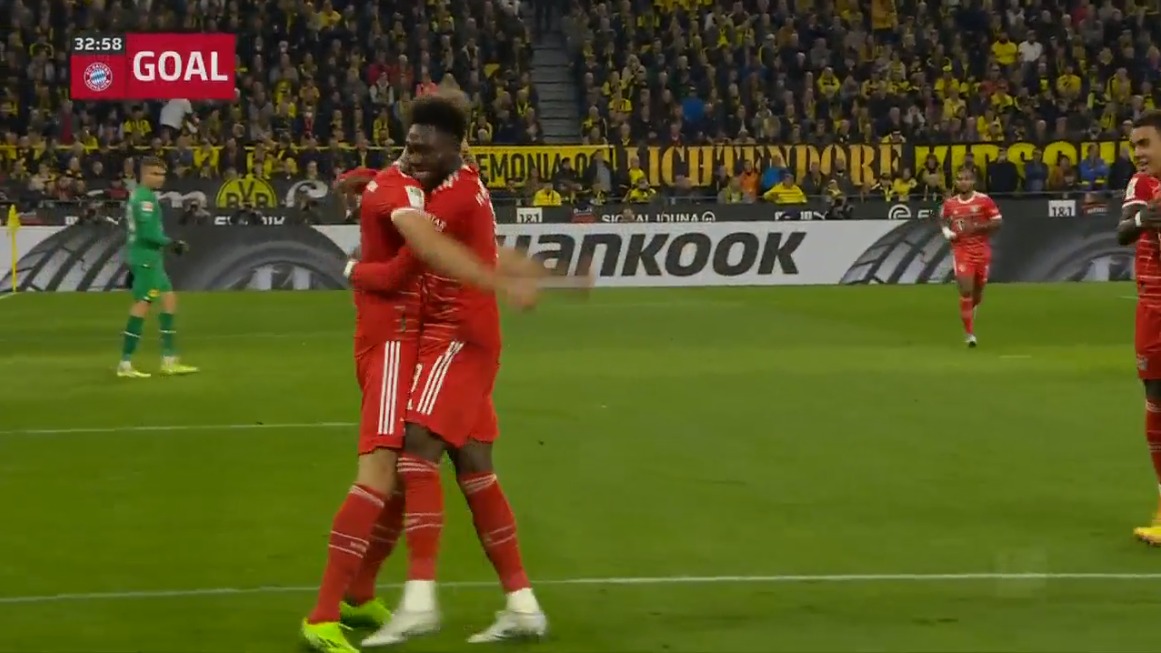 گل اول بایرن مونیخ به دورتموند (لئون گورتسکا)