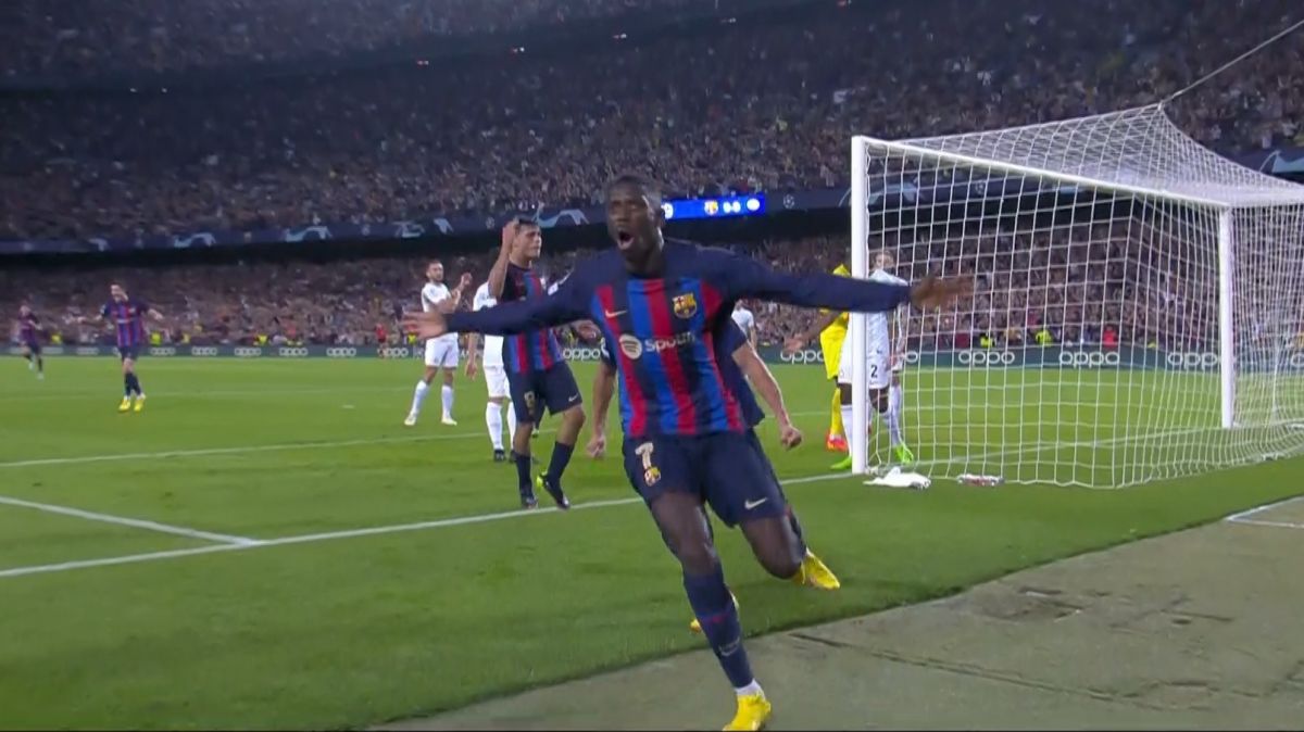 گل اول بارسلونا به اینتر (دمبله)