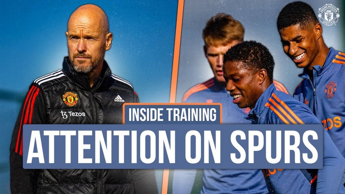 تمرینات منچستریونایتد پیش از تقابل با تاتنهام