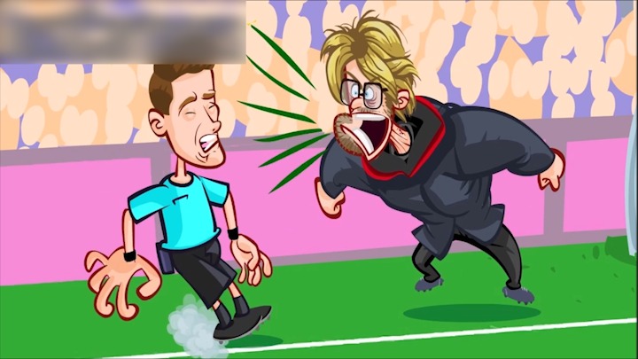 انیمیشن بامزه از بازی لیورپول و منچسترسیتی