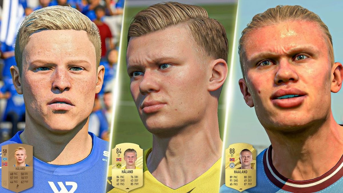 ارلینگ هالند از FIFA18 تا FIFA23