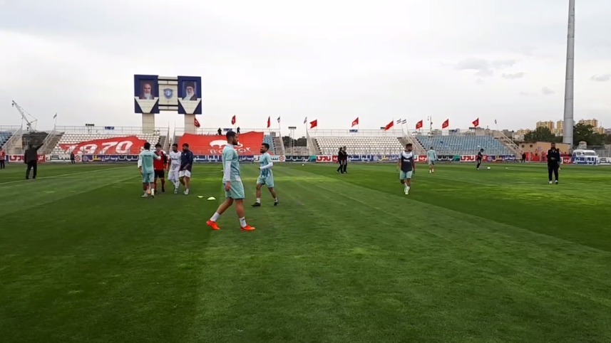 اختصاصی/ گرم کردن بازیکنان تیم ملوان قبل از دیدار با تراکتور