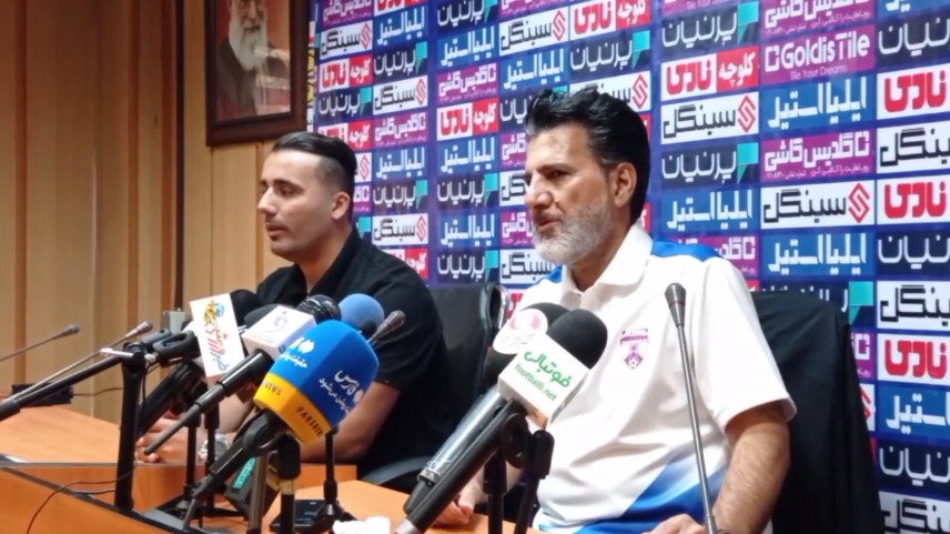 اختصاصی/ کنفرانس خبری شاهرخ بیانی سرمربی هوادار قبل از دیدار با استقلال