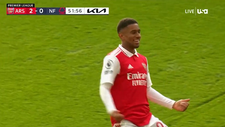 گل سوم آرسنال به ناتینگهام فارست (دبل ریس نلسون)