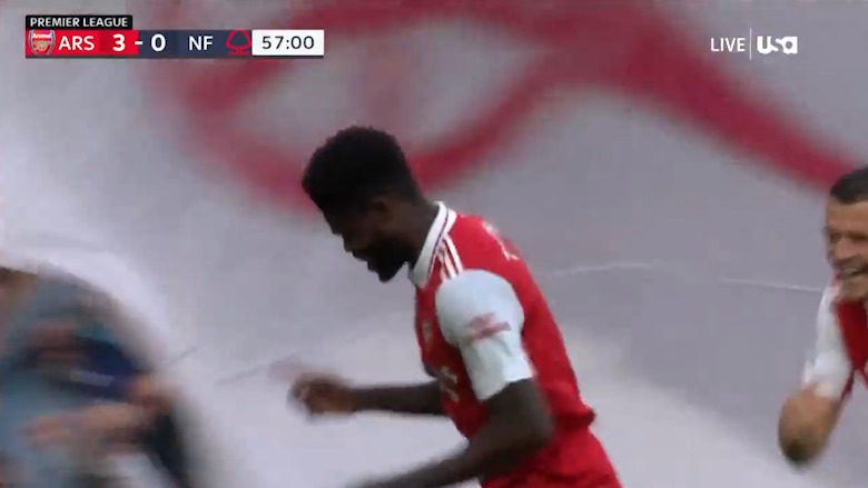 گل چهارم آرسنال به ناتینگهام فارست (توماس پارتی)