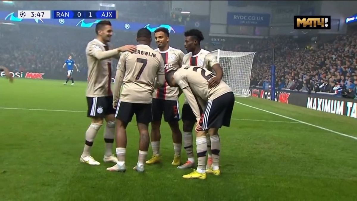 گل اول آژاکس به رنجرز (استیون برگویس)