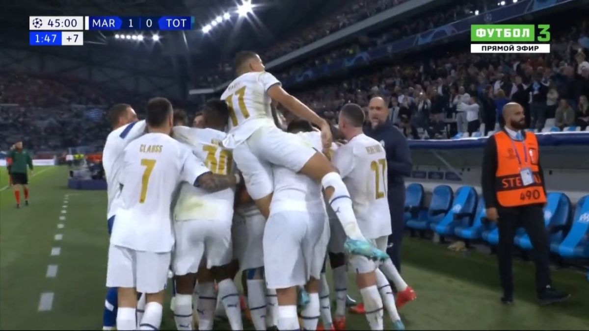 گل اول مارسی به تاتنهام (امبمبا)