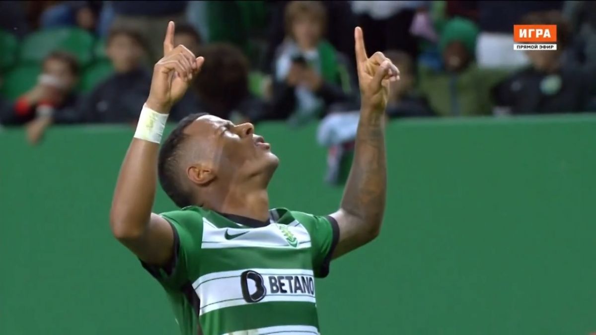 گل اول اسپورتینگ به اینتراخت فرانکفورت (آرتور)