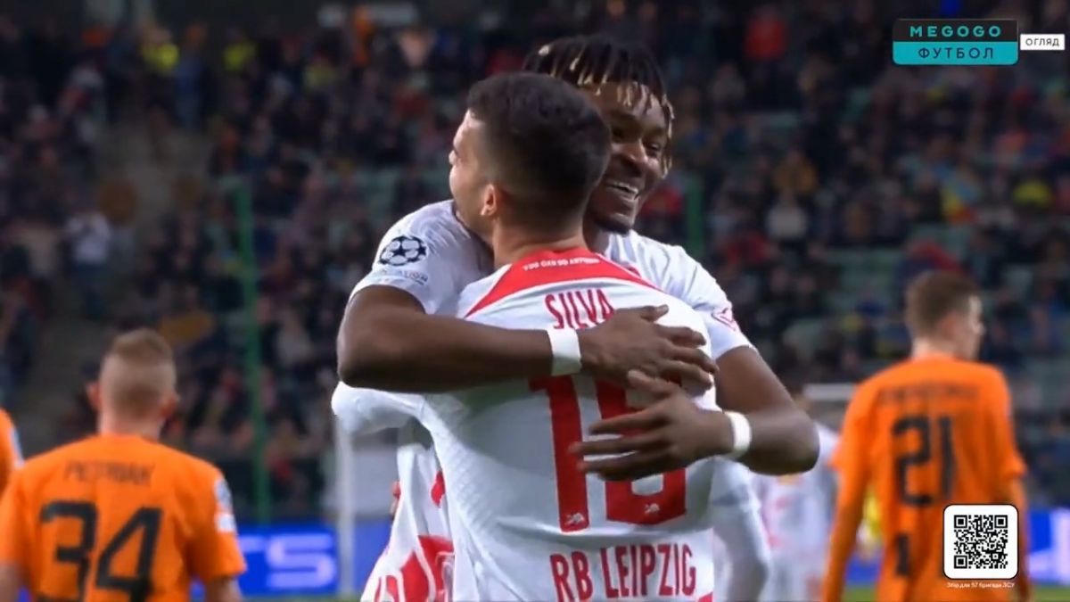 گل دوم لایپزیش به شاختار (آندره سیلوا)