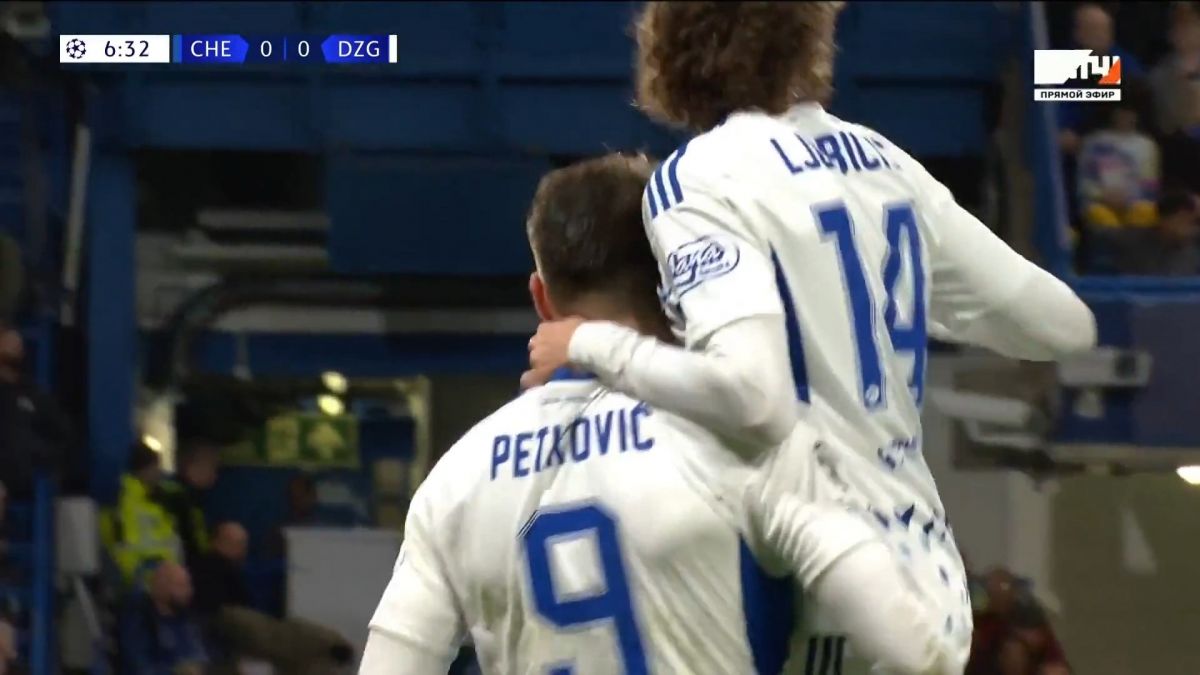 گل اول دینامو زاگرب به چلسی (پتکوویچ)