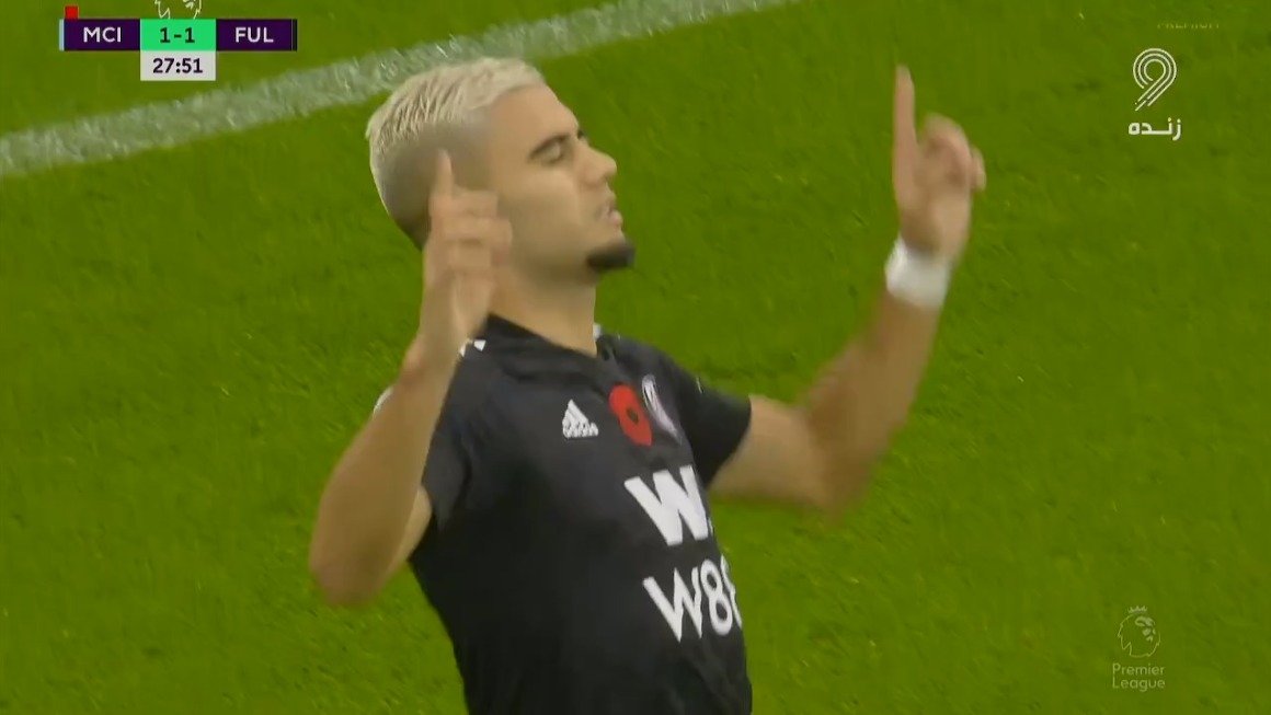 گل اول فولام به منچسترسیتی (آندریاس پریرا-پنالتی)