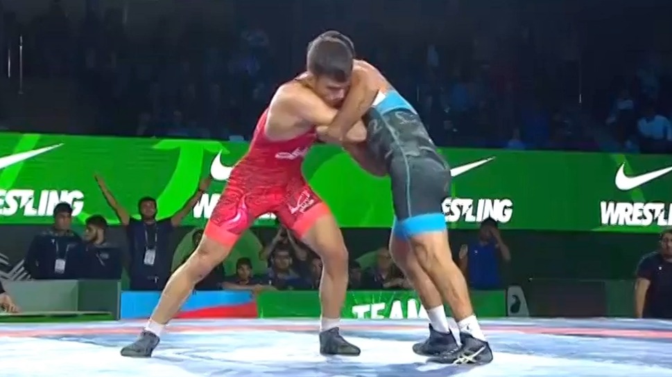 فینال جام جهانی کشتی فرنگی/ شکست حبیب اللهی (ایران 2-4 آذربایجان)