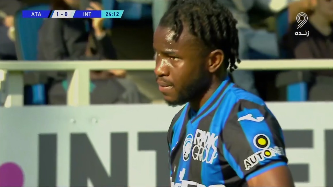 گل اول آتالانتا به اینتر (آدمولا لوکمن - پنالتی)