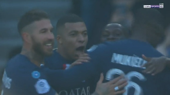 گل اول پاری سن ژرمن به اوسر (امباپه)