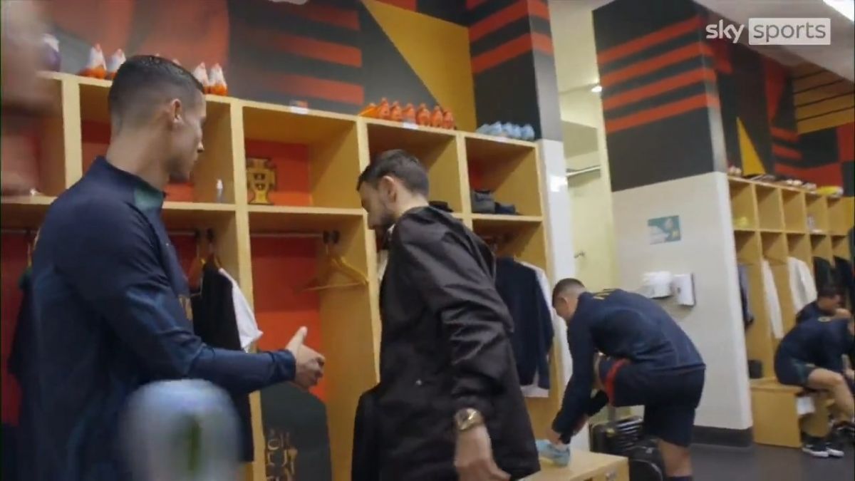 برخورد پرحاشیه برونو فرناندز و کریستیانو رونالدو در رختکن تیم ملی پرتغال
