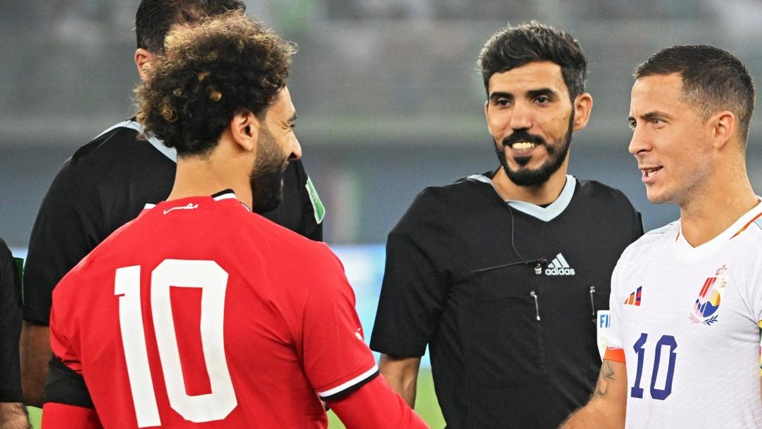 عکس؛ رویارویی هازارد و صلاح در بازی دوستانه