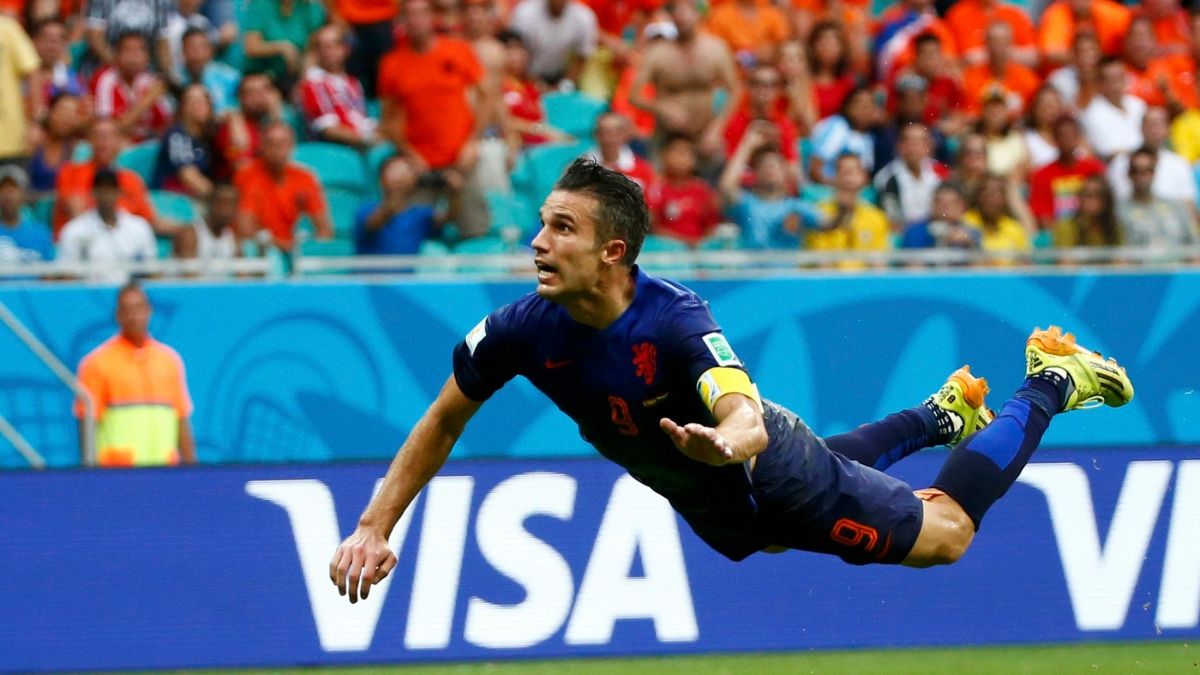 نوستالژی جام جهانی/ پرواز خاطره انگیز فن پرسی و گل به اسپانیا (مرحله گروهی جام جهانی 2014)