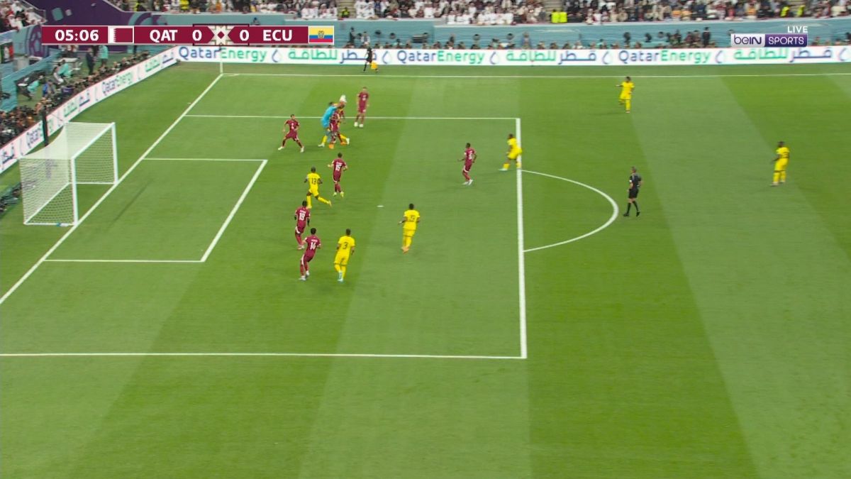 گل اکوادور به قطر در دقیقه 4 که توسط VAR مردود شد