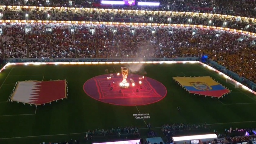 اختصاصی/ مراسم قبل از شروع بازی قطر و اکوادور