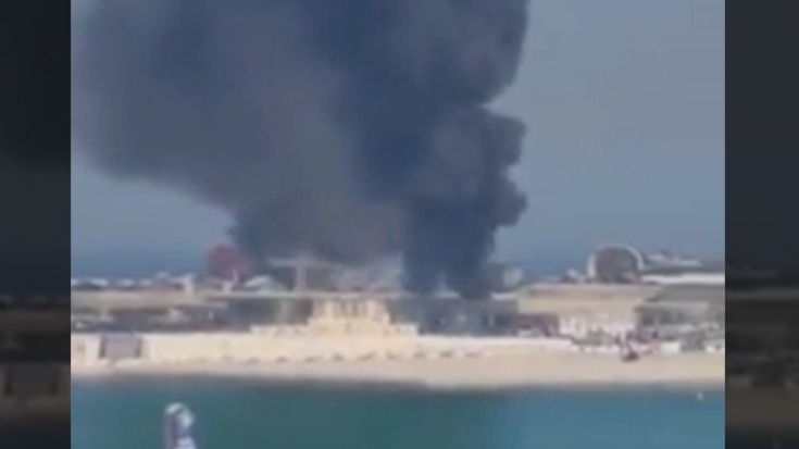 آتشسوزی در نزدیکی کمپ استقرار هواداران جام جهانی