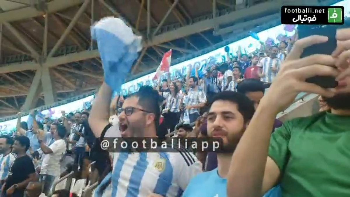 اختصاصی/ حال و هوای طرفداران آرژانتین بعد از دو گل به مکزیک