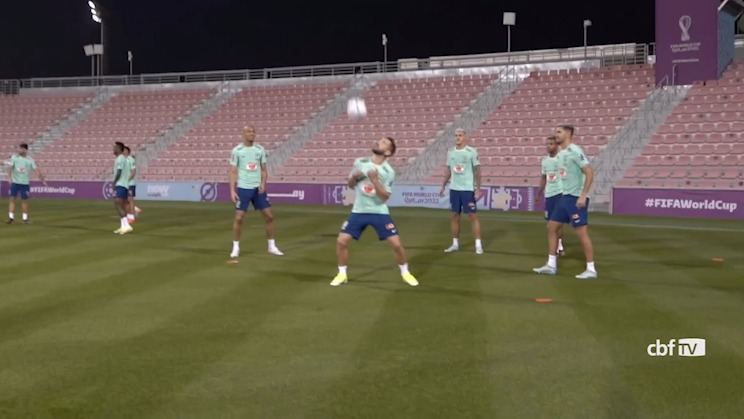 تمرینات تیم ملی برزیل قبل از دیدار با سوییس