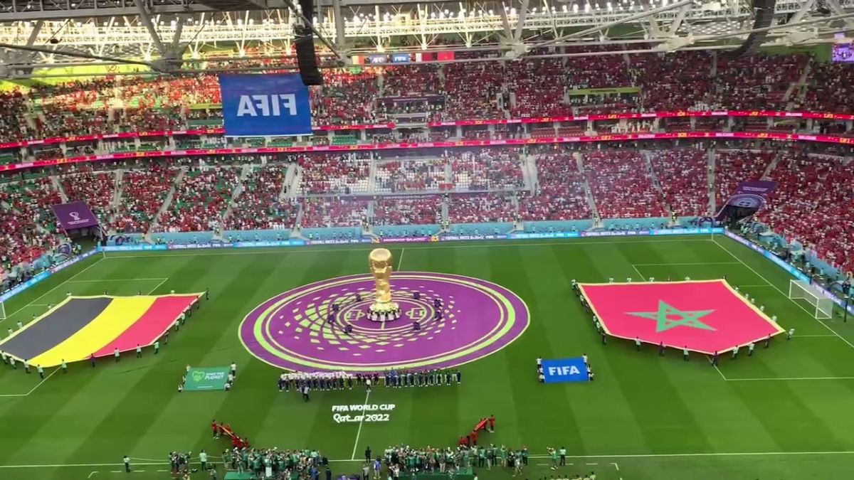 اختصاصی/ مراسم آغازین بازی مراکش و بلژیک از زاویه متفاوت