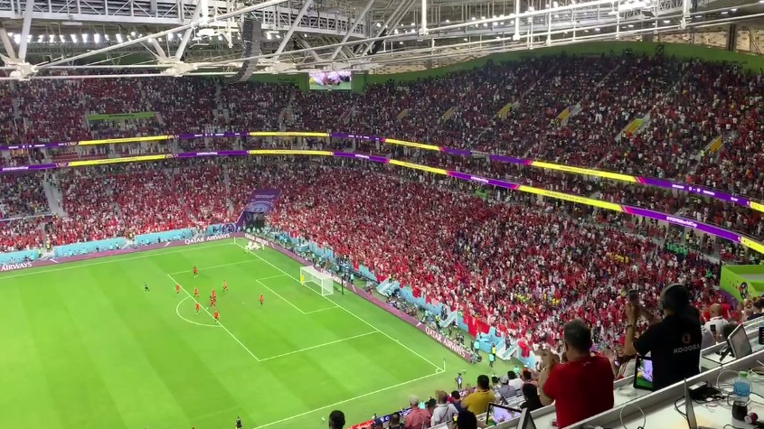 اختصاصی/ خوشحالی بازیکنان و تماشاگران مراکشی بعد از زدن گل به بلژیک