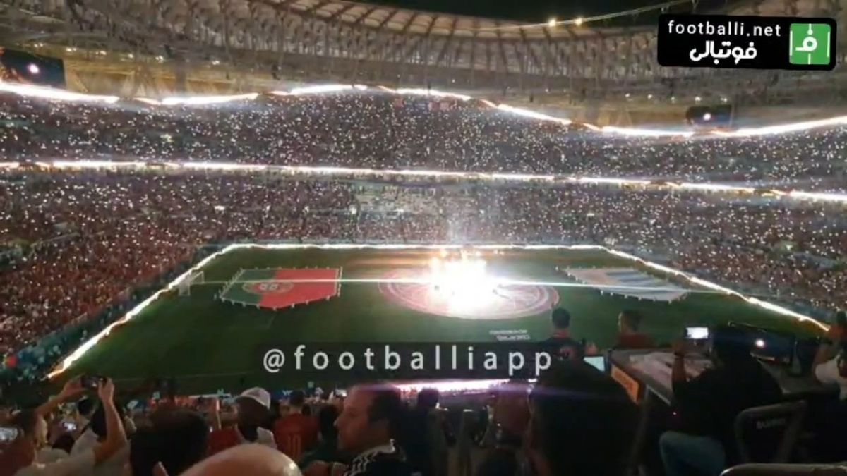 اختصاصی/ مراسم آتش بازی و سرود ملی دو تیم پرتغال و اروگوئه