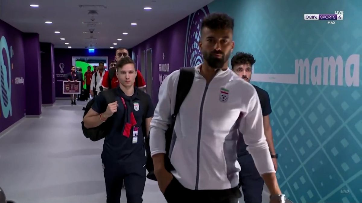 ورود بازیکنان تیم ملی به ورزشگاه الثمامه و حال و هوای رختکن تیم ملی پیش از بازی با آمریکا