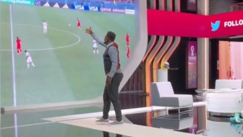 استرس عجیب آساموا ژیان در جریان بازی کره جنوبی و غنا