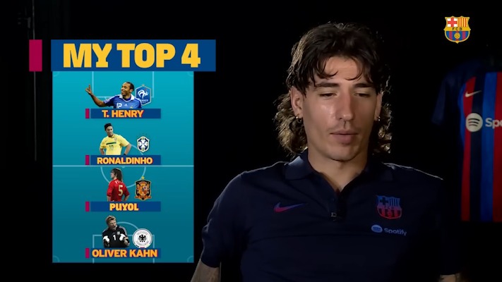 تیم چهار نفره هکتور بیرین مدافع تیم بارسلونا