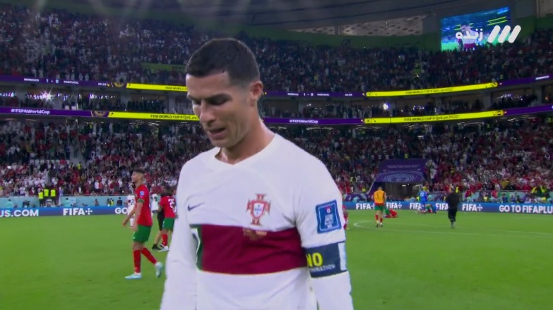 لحظات غم و شادی بازیکنان مراکش و پرتغال در پایان بازی